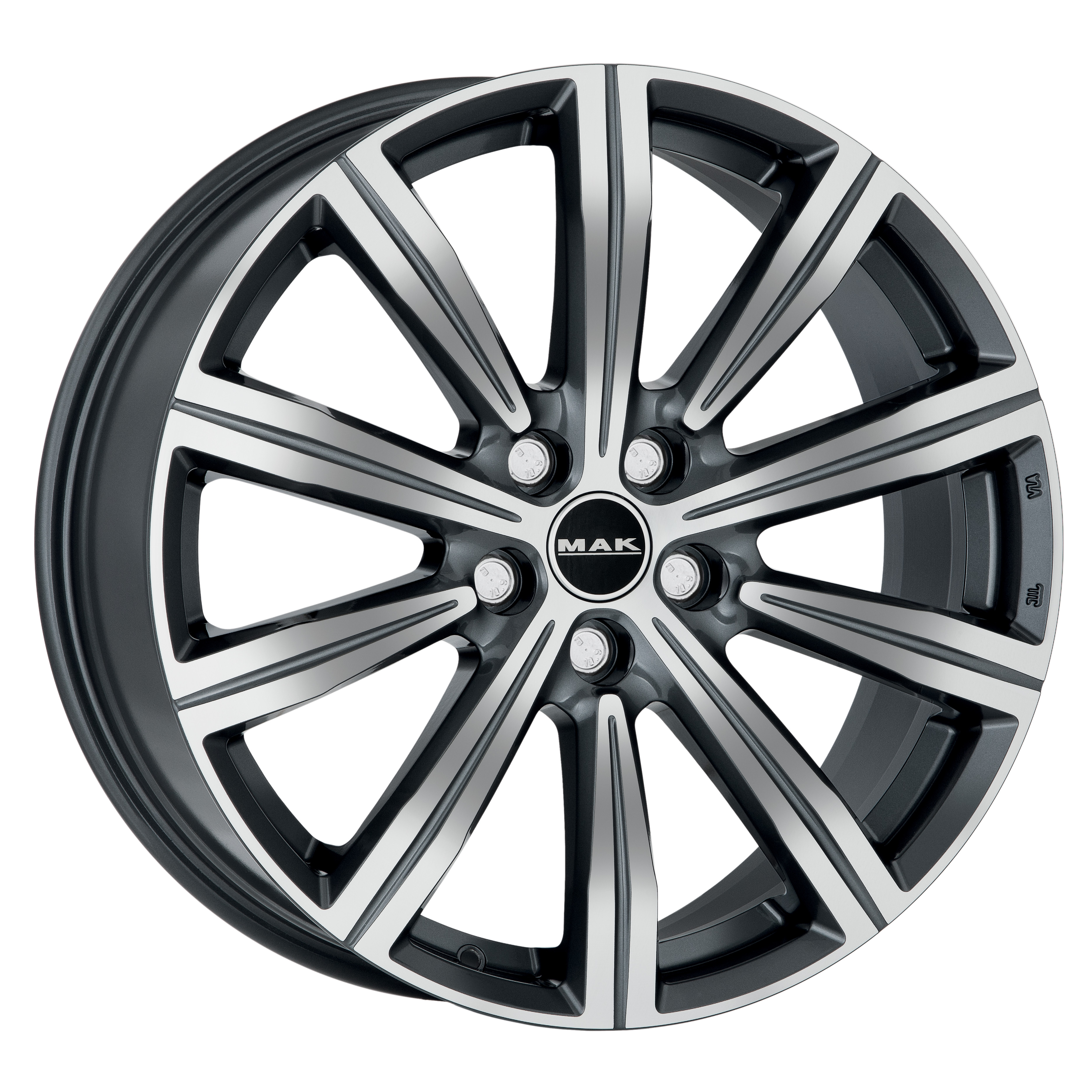 R20 5x108 8,5J ET45 D63,4 MAK Birmingham Gunmetal Mirror Face R20 5x108 8,5J ET45 D63,4 MAK Birmingham Gunmetal Mirror Face