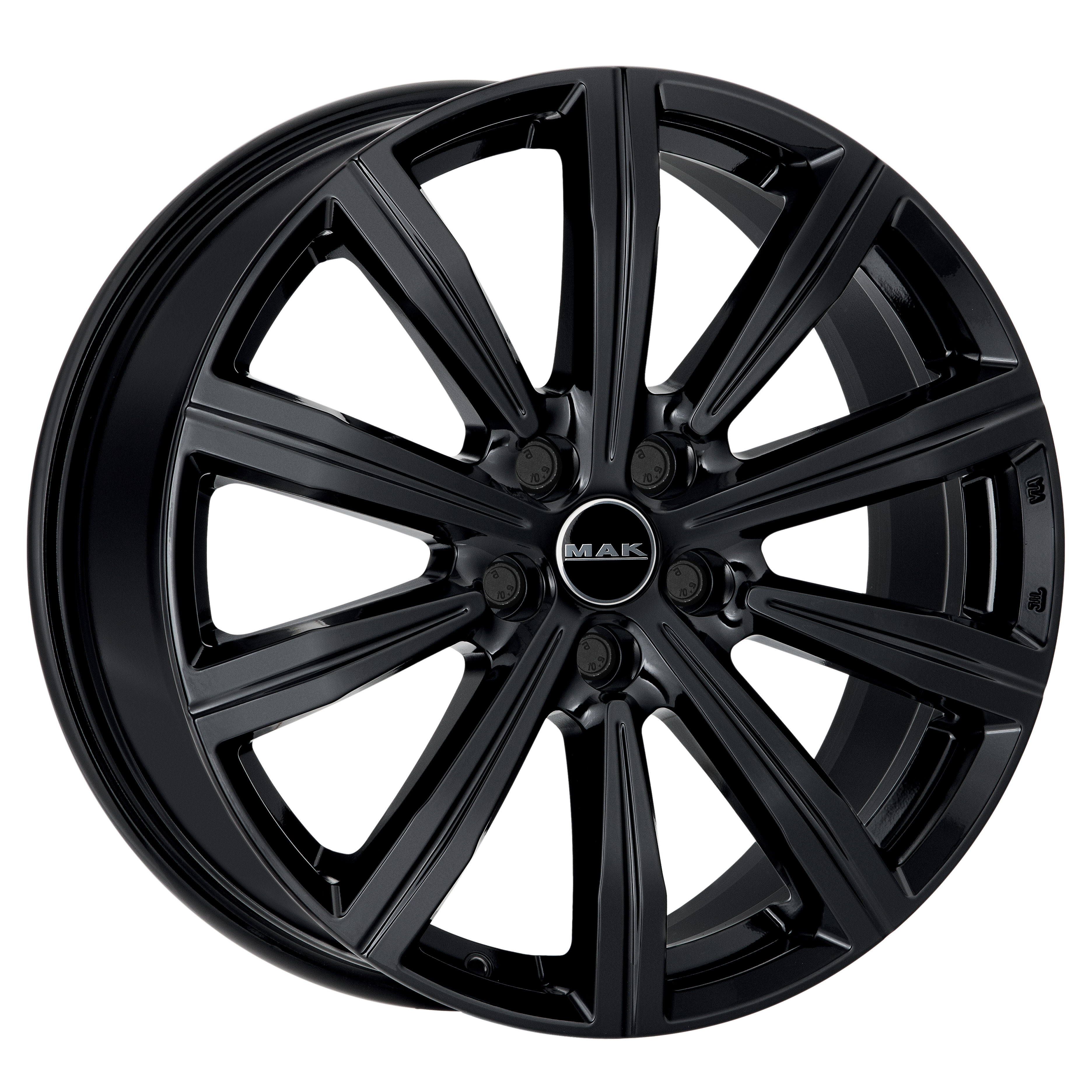 R19 5x120 8J ET38 D72,6 MAK Birmingham Gloss Black R19 5x120 8J ET38 D72,6 MAK Birmingham Gloss Black