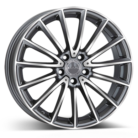 R17 5x112 7,5J ET45 D66,6 MAK Komet Gun Metallic Mirror Face R17 5x112 7,5J ET45 D66,6 MAK Komet Gun Metallic Mirror Face
